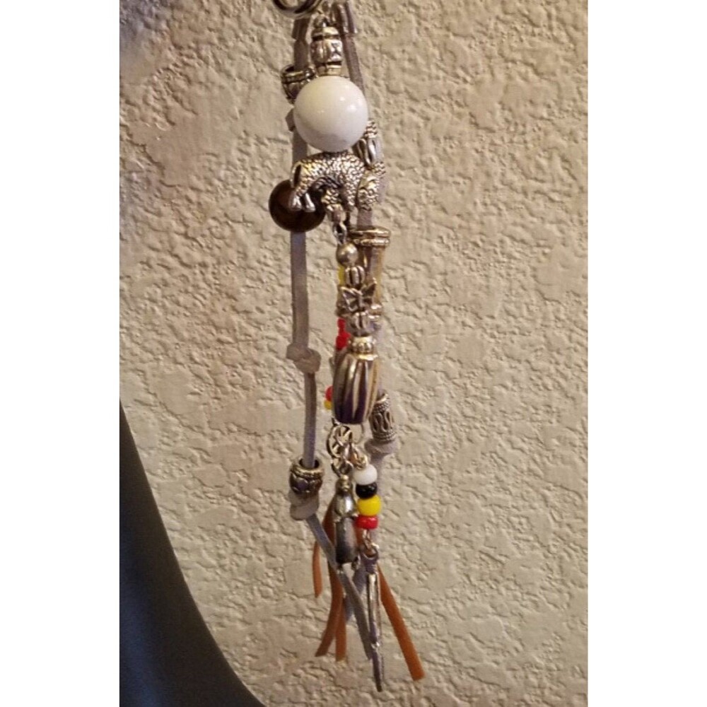 Otter Key Ring Medicine Wheel Totem -Key Chain/Fob for Purse, Drum Car Bookmark